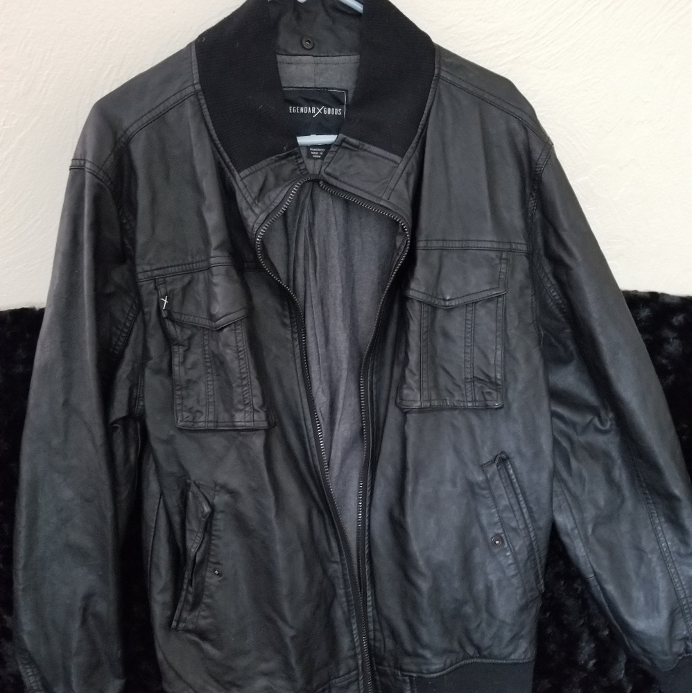 Men Large Leather jacket